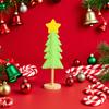 25/32CM Mini Christmas Tree Ornament Fake Rabbit Fur Felt Xmas Tree Table Sign Home Office Holiday Party Desktop Decoration Ornament