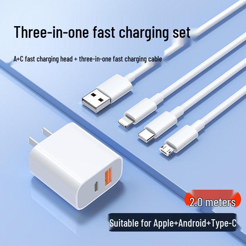 Boxin 120W 3-in-1 Fast Charging Cable for Apple & Android Devices