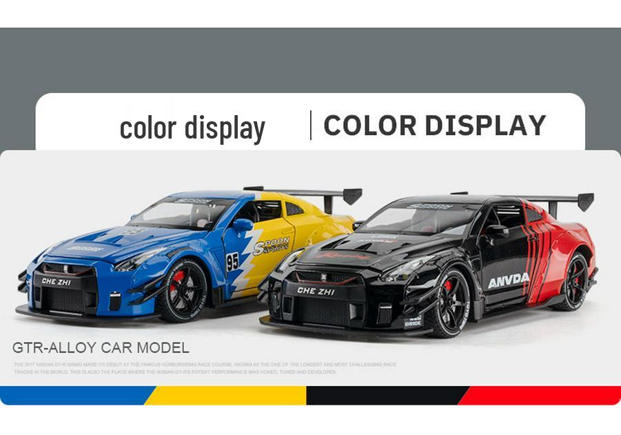 1:24 Scale Spray GTR Sports Car Track Edition Alloy Model - Collectible Toy