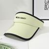 Hat female summer empty top hat sun protection sunshade UV protection letter sports running outdoor beach showing small face