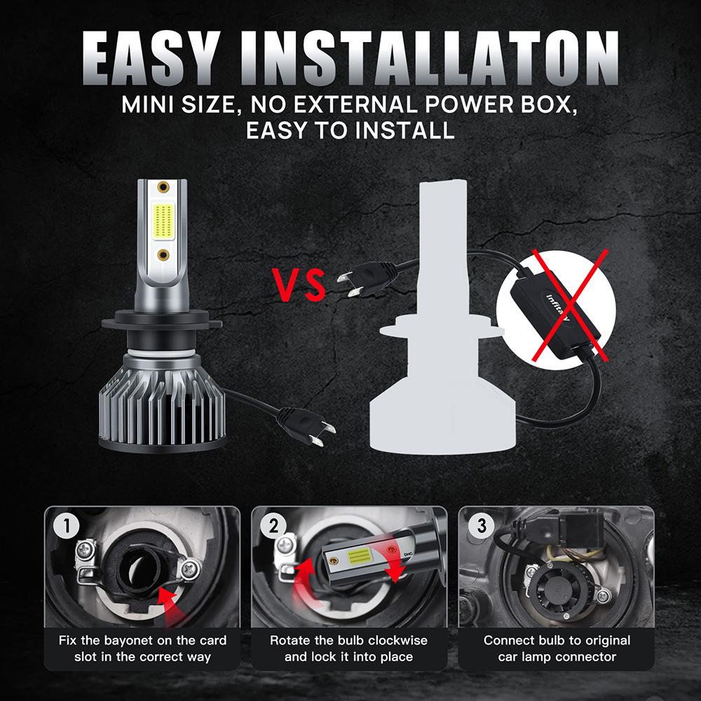 Car Light 6000lm 30W LED  Headlight Bulbs H1 H7 H11 9005HB3 9006HB4 Spotlight High-power Fog Light 12v