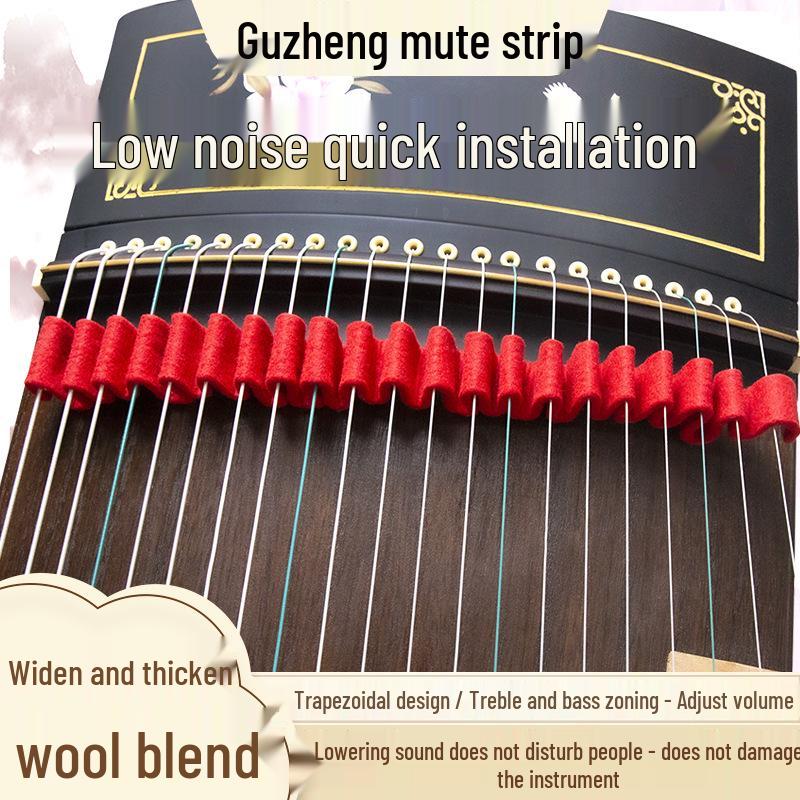 Golden Cicada Guzheng Mute Strip: Silencing Belt for Night Practice Cotton Cloth