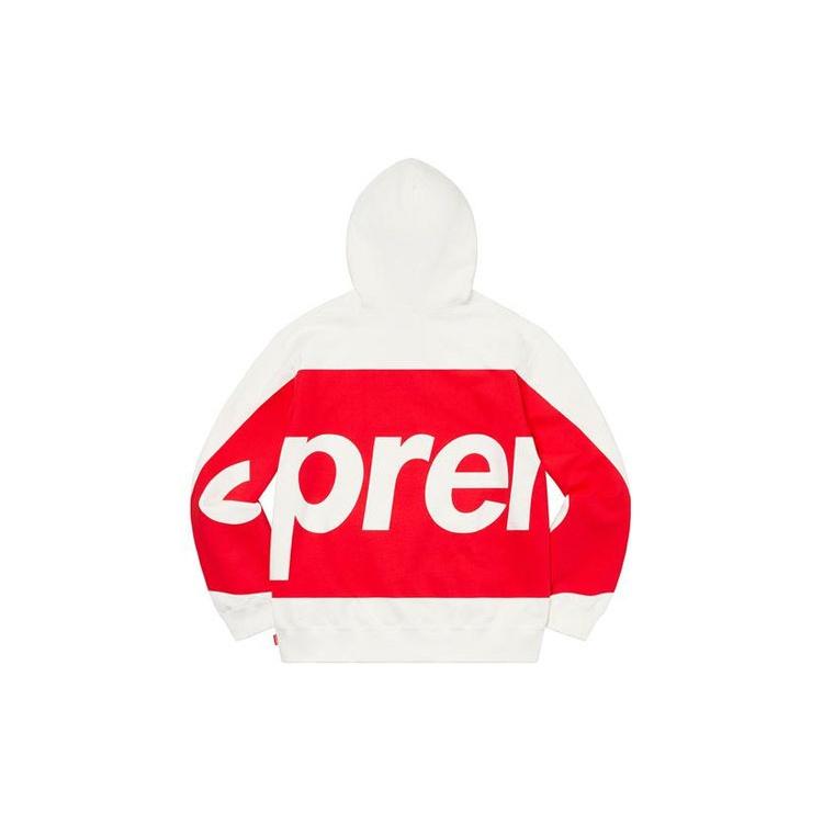 Supreme Liels Logo Kapuču Džemperis `Balts