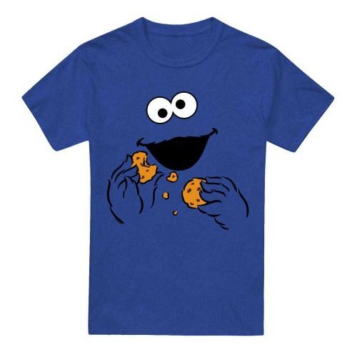 Sesame Street Camiseta Unisex Adulto Om Nom Cara Monstruo de las Galletas