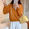 Chic Hong Kong Style Women's Zipper Hoodie - Spring/Autumn 2023, Thin & Short for Petite Frame, Versatile Cardigan