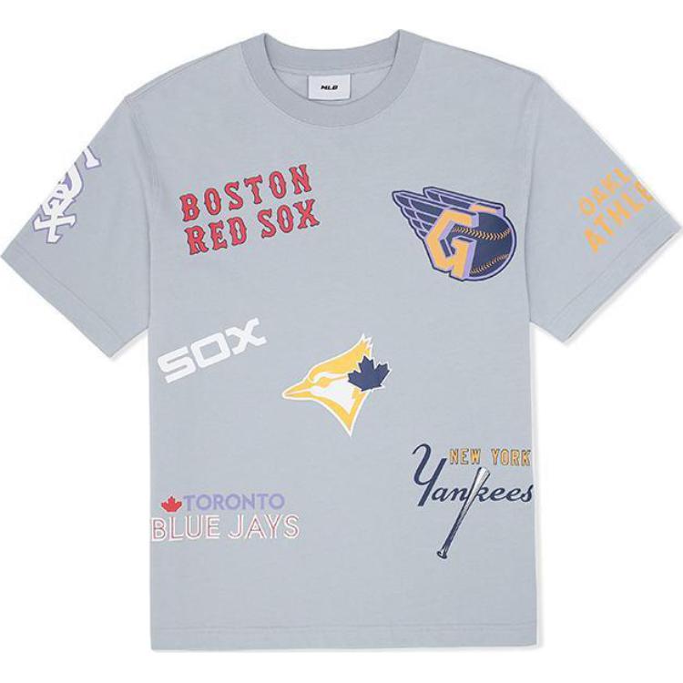 MLB T Shirts Unisex Crew Neck Moderate Straight Fit 3ATSECF33 S
