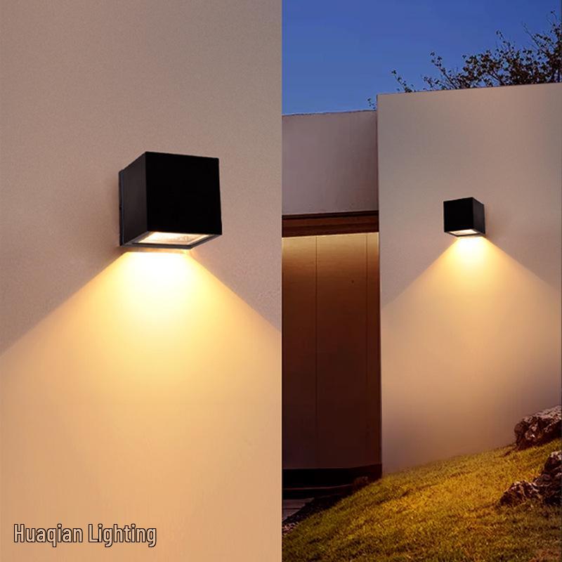 Dual-Head Waterproof Outdoor Wall Light for Porches, Courtyards, Balconies, and Stairways