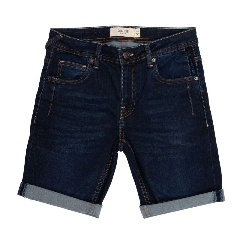 DEELUXE 74 Children's Washed Grey Arvin Shorts with Turn-Ups