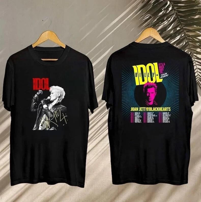 Billy Idol 2025 Concert Billy Idol It#039s Nice Day To Tour Again 2025 TShirt Unisex T-Shirt S