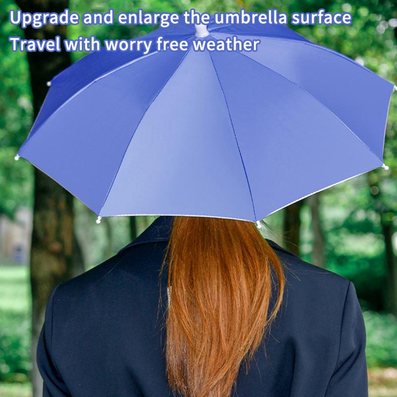 Portable Hands Free Umbrella Hat With Uv Resistance And Rain Proof Design Perfect For Hiking Fishing Gardening And Camping