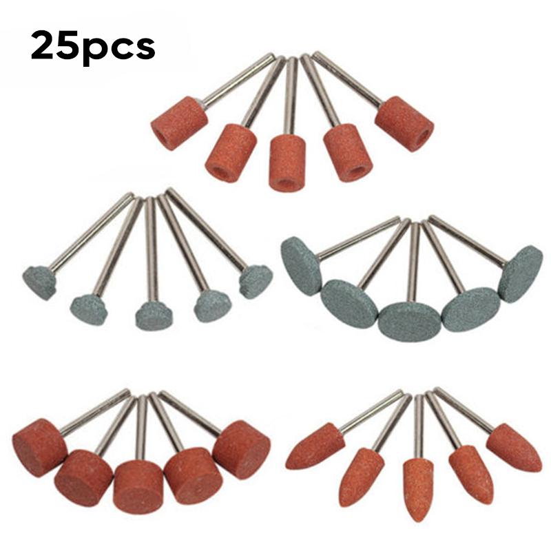 25pcs Grinding Stone Polishing Wheel Set for Rotary Tool and Drill Abrasive Kit for Multi Purpose Polishing and Grinding Jobs