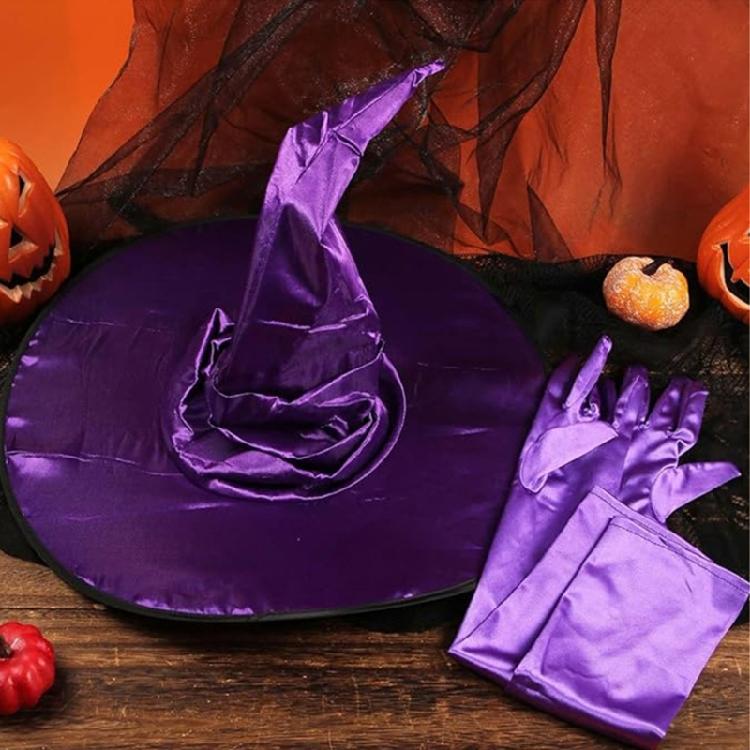 Vampires Halloween Hat Set Stage Performances Hat Multifunctional Witch Hat for Theme Parties and Stage Performances