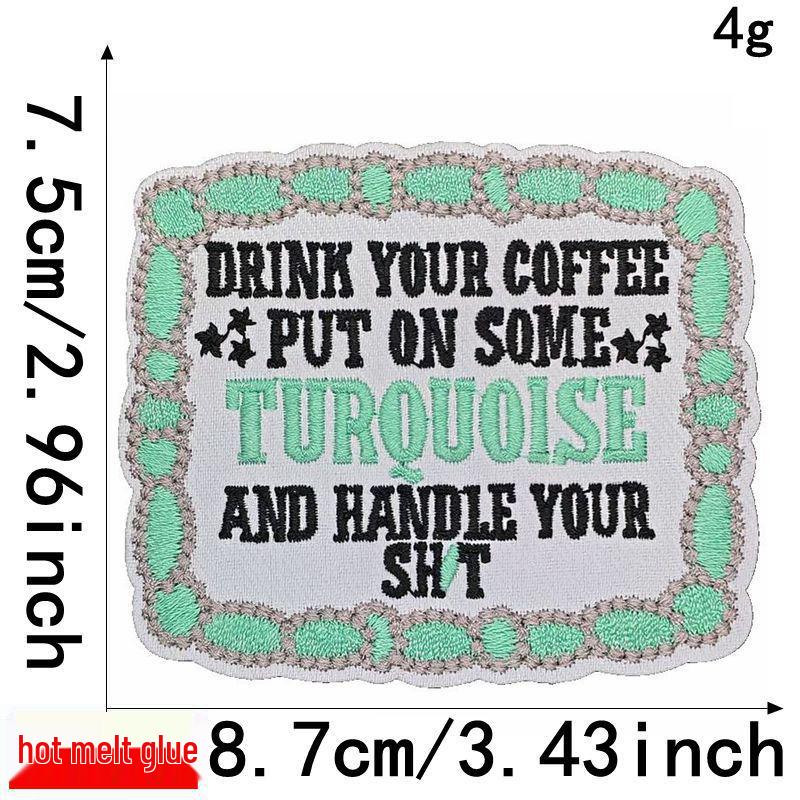 Liteon Cross-Border Alphabet Planet Embroidery Patch for Clothing & Accessories.