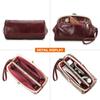 CONTACT'S 2024 Genuine Leather Clutch Bags Kiss Lock Metal Frame Design Female Fashion Bags Phone Pocket Women's Bags Handbags