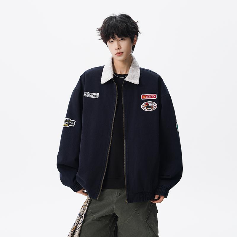 Retro Loose Casual Versatile Workwear, Washed and Worn Collar Jacket, Couple Style Jacket
