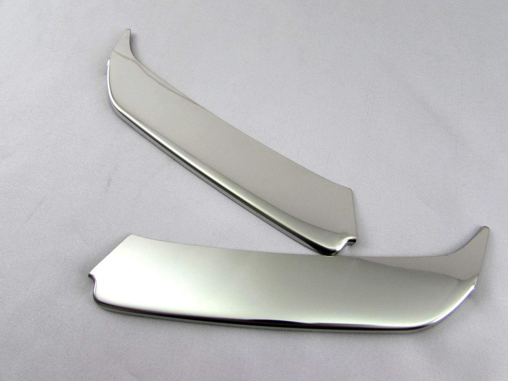 BRIGHTZ Finish Stainless Steel Fog Light Moulds for Honda Crown and 204 Ultra-Mirror (2-Piece) 200, 201, (Pre-facelift) [FRO-ETC-MID-020] (Part