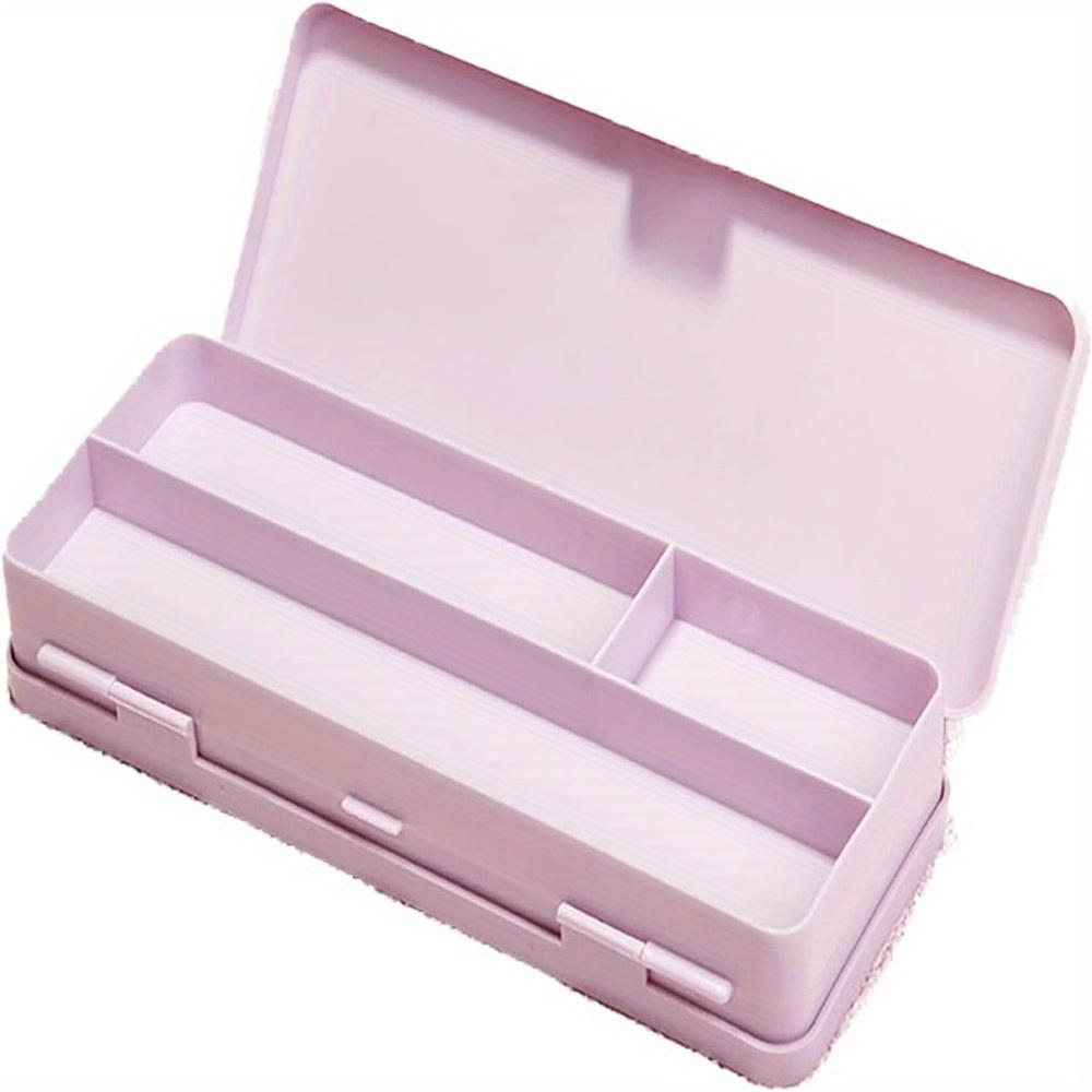 1PC Translucent Frosted Pencil Case Student Storage Pencil Case Multifunctional Double-Sided Macaron Double-Sided Pencil Case