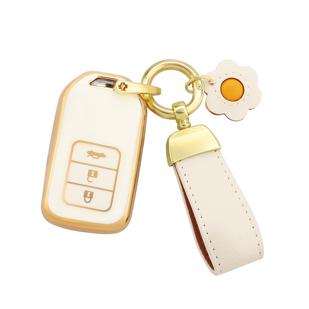 Futwod Key Case, 3 Button Key Holder, Odyssey Freed Civic CR-V S660, Key Cover,