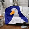 1pc Duck BeCool Lightweight Flannel Blanket, Comfortable and Warm Blanket, for Office and Camping Sofa Bed, Livingroom007