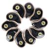 10Pcs Golf Iron Head Covers Sleeve Figure Zipper Sport Pattern Protective PU Waterproof