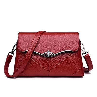 Women Bag Simple Middle-aged Mother Handbags Wild Messenger Bag Leather Fashion Ladies Shoulder Bag