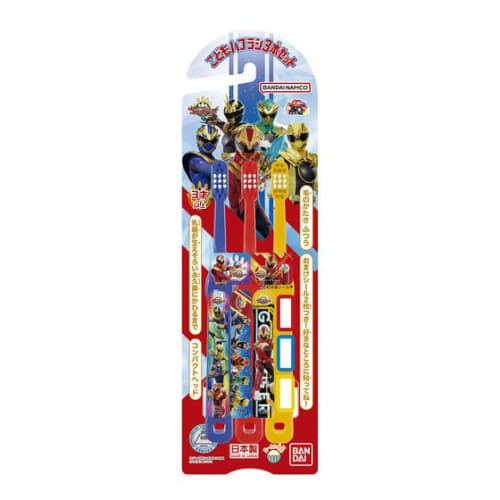 

BANDAI Children s Toothbrush Set of 3, Number One Sentai Gojuger, Ages 3+
