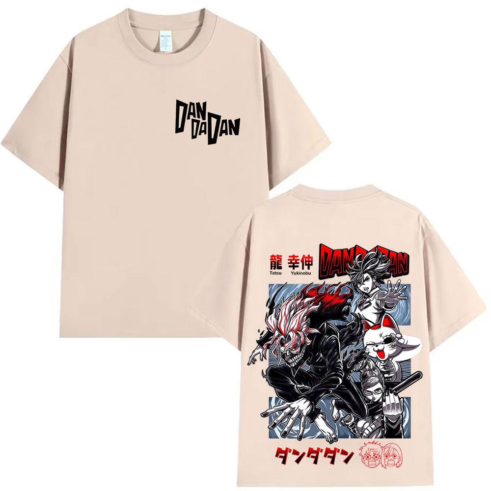 New Japanese Anime Dandadan Print Tshirt Mens Clothing Retro Oversized Cotton Tshirts Fashion High Quality ONeck T Shirts Y2K