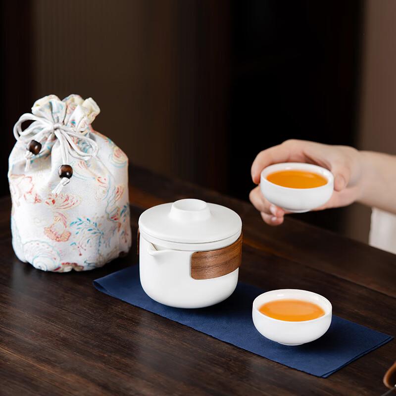 Rustic Ceramic Portable Tea Set