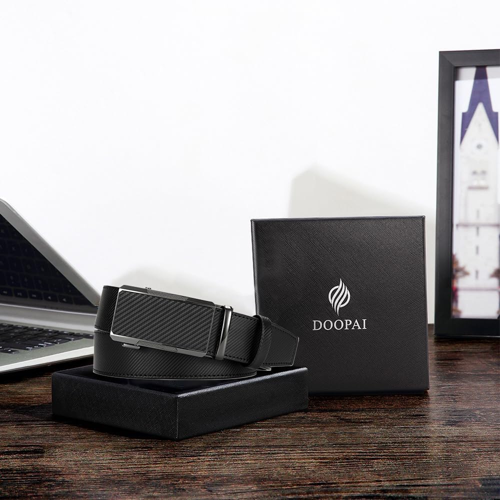 Doopai Business Belt for No Click Plus Gift Box Included Men's Suits/Work, Holes, Casual, Comfort, Sizes, Adjustable,