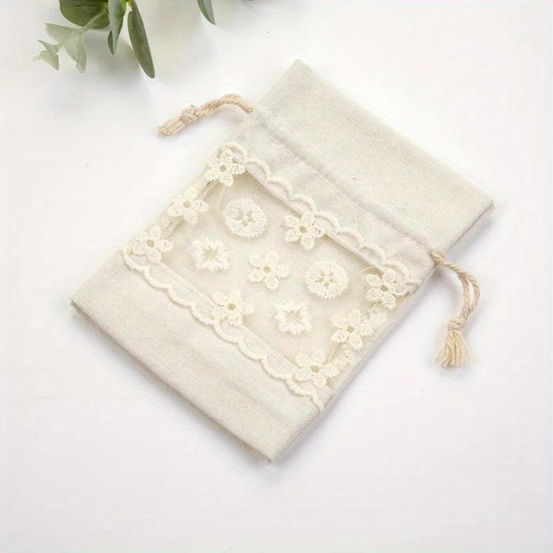 Mini 10x14cm Drawstring Canvas Bags Multifunctional Wedding Candy Gift Bag Reusable Dust Pouch Women Cosmetic Key Coin Storage
