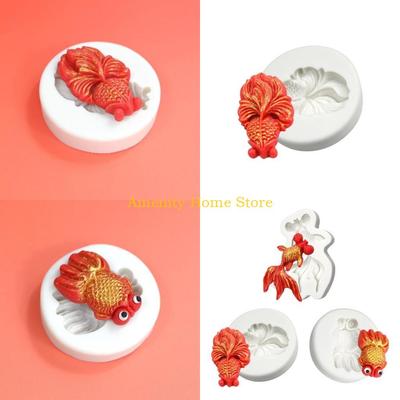 F26C Leuke Karper Vis Siliconen Vorm Fondant Vorm Taart DIY Benodigdheden Banket Bakgereedschap Hars Ornament Handgemaakte Zeep Vorm