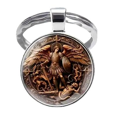 Colgante Llavero de Aleación de Moda Redondo Metal Llavero