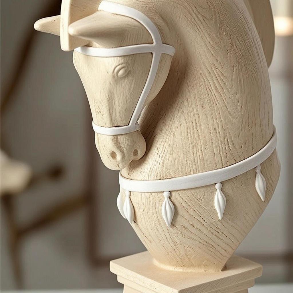 Horse Head Bust Tabletop Decor Resin for Bookshelf