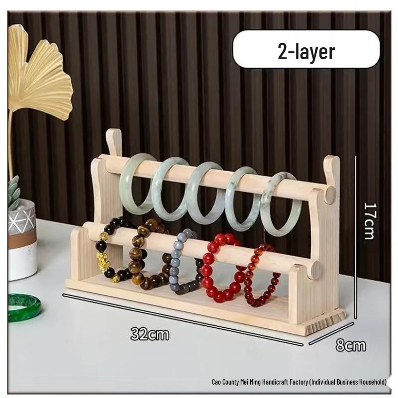 Solid Wood Creative Display Stand for Jewelry, Figurines, Snacks, and Succulents