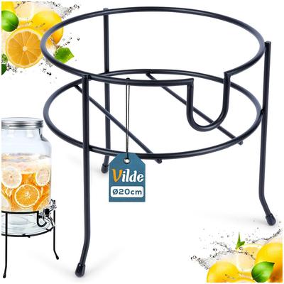 Ständer für Glasbehälter mit Zapfhahn Metall schwarz 20 cm VILDE 229071