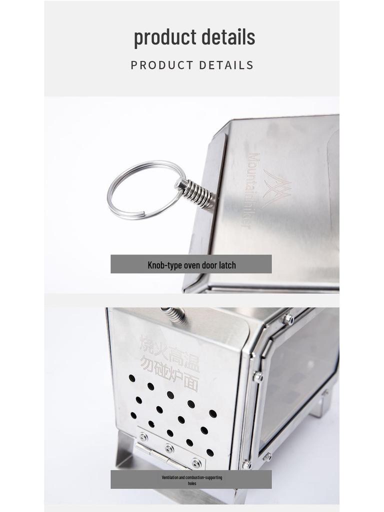 Folding Mountain Cubic Wood Stove: Outdoor Camping & Tent Heating, Water Boiling, Roasting, Fire Pit