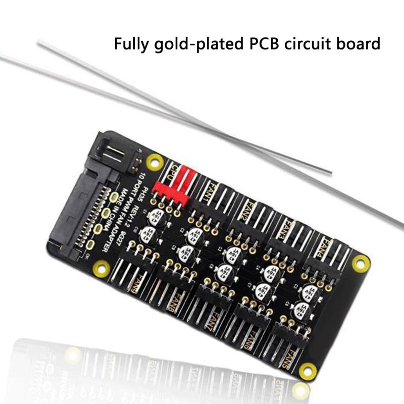 PWMs Computer Fan Speed Regulator 10 Adjustable Level For Efficient Heat Dissipation