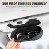 Anti-Scratch Car Sunglasses Holder Press Silent Dustproof Car Glasses Box Shockproof Sun Visor Storage Case