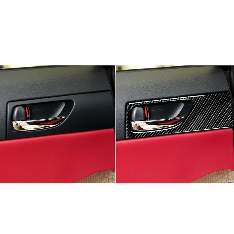 Carbon Fiber Car Accessories Rear Door Handle Panel Modified Interior Cover Sticker Trim For Lexus IS250 IS350 300H 2013-