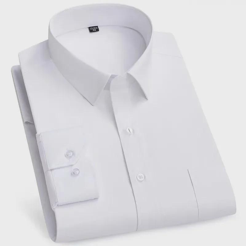 Men's Loose Long-Sleeve White Mourning Shirt for Performances