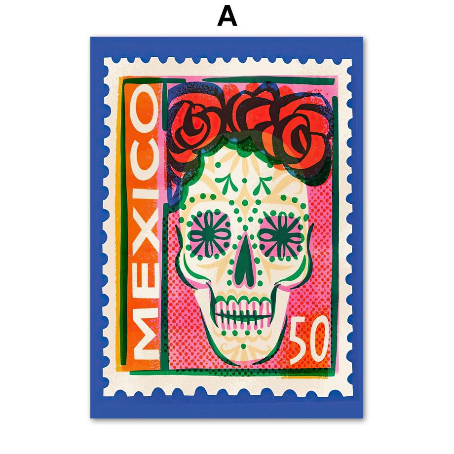 Niederlande Usa Frankreich Spanien Italien Briefmarke Nordic Poster Wand Kunstdrucke Leinwand Malerei Dekor Bilder Für Wohnzimmer