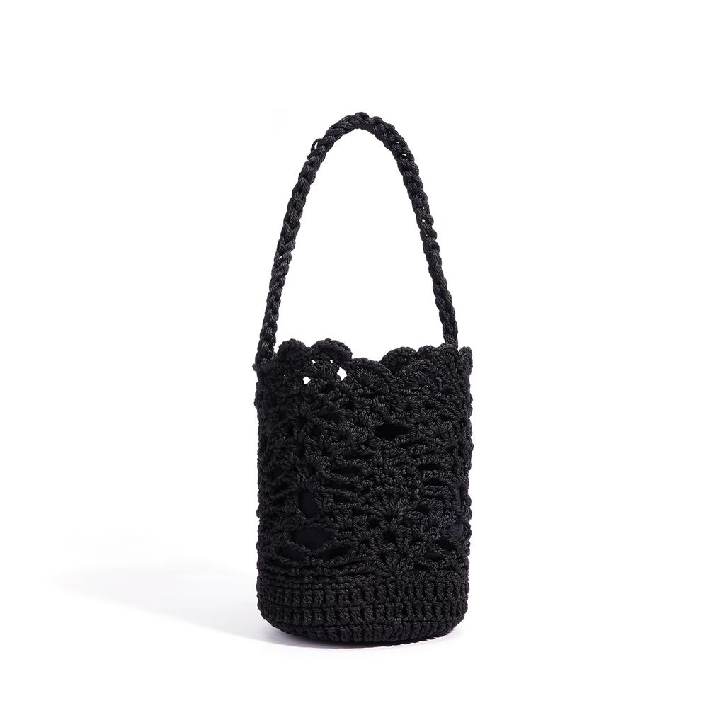 New hollow-out handbag, compact and exquisite crossbody bag, casual versatile woven bag, vacation beach bag