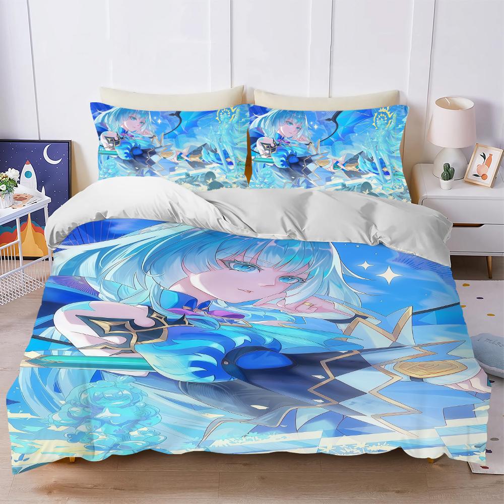 

Game Cerydra Honkai Star Rail Duvet Cover Set Soft Wash Bed 3 Piece Summer Comfortable Student Dormitory Home Baby Bedding Best (135x200cm)