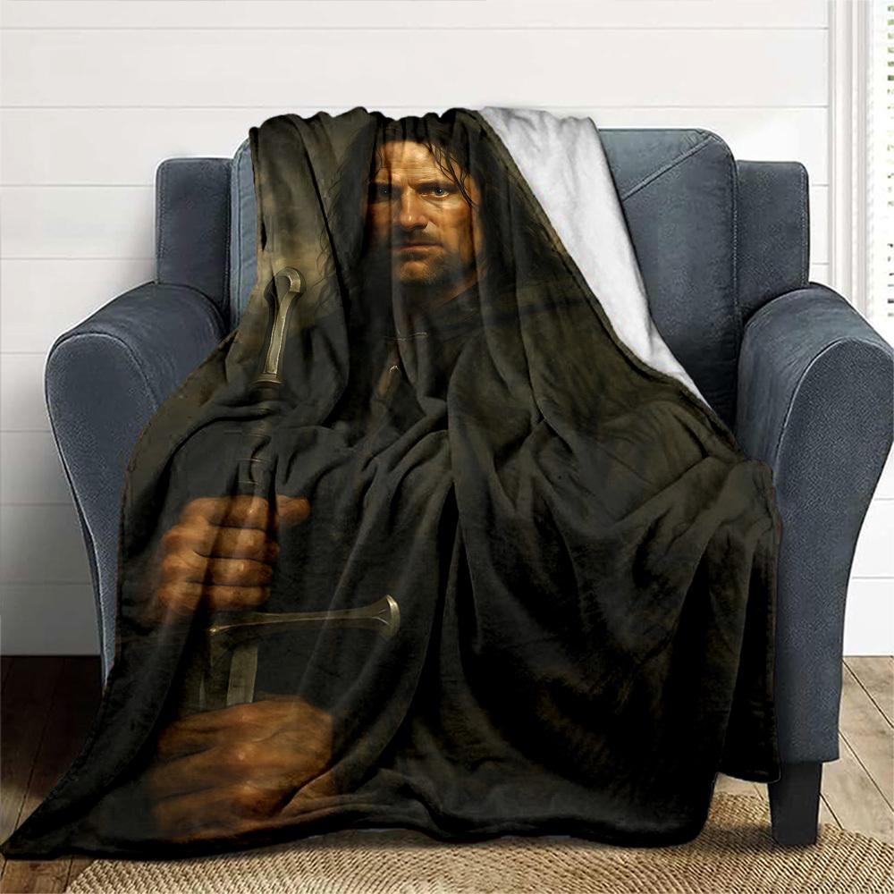 1pc sword warrior Flannel Blanket Soft Warm Throw for Home, Office, Travel, All-Season Cozy Bedding GiftL1297
