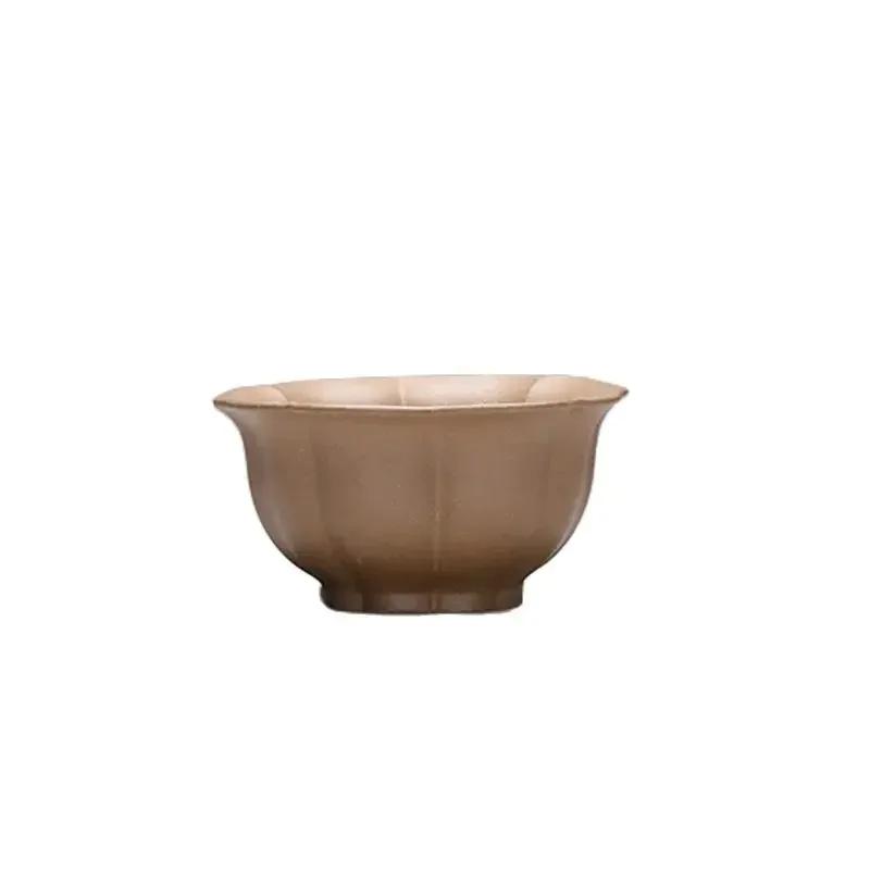 

1Pc 50ml Handmade Purple Clay Teacup Outdoors Portable Tea Bowl Home Master Cup Traditional Zisha Tea Cup Home Drinkware 6.8x3.5cm 50ml