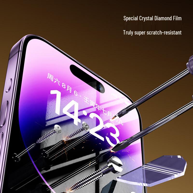 BIAZE Enhanced Tempered Glass Screen Protector for iPhone 14 Pro Max (2-Pack)