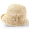 Elegant Hollowed-Out Sun Hat Adjustable Short-Brimmed Style Mother Flower Bucket Hat Breathable Lightweight Fisherman Hat