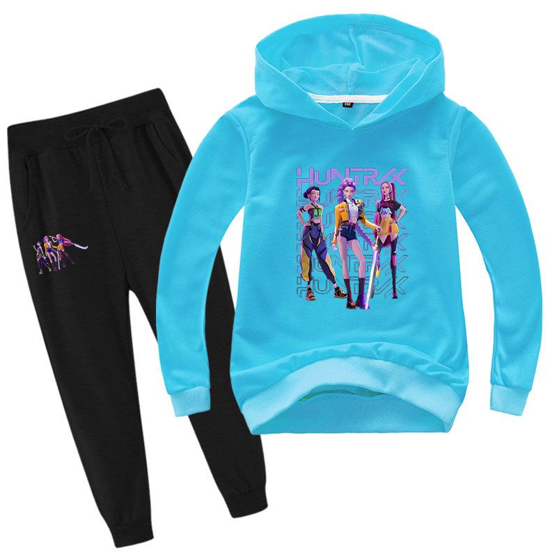 

Детские комплекты одежды Детский худи с капюшоном и принтом группы охотников на ведьм 120 светло-синий