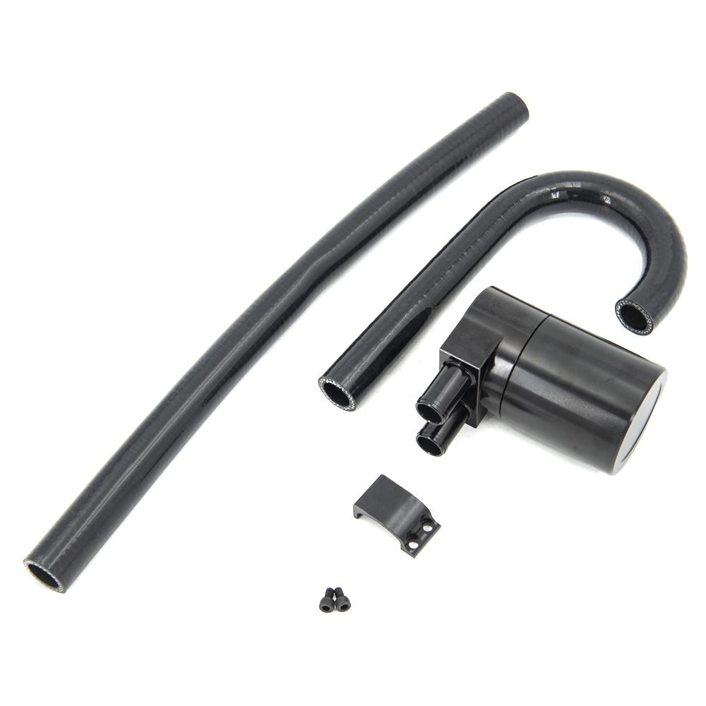 Black Aluminum Alloy Reservior Oil Catch Can Tank with Radiator Hose for BMW N54 335i 135i E90 E92 E82 2006-2010