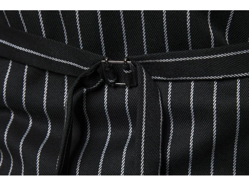 Men's European-Style Striped Shawl Collar Suit Vest - Autumn/Winter Casual 2019